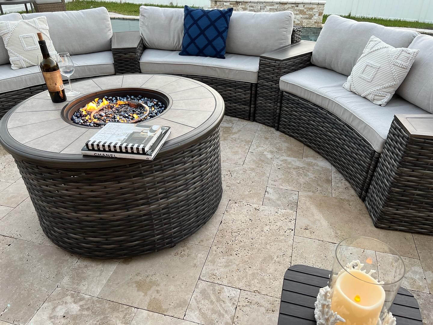 Curved patio sets clearance